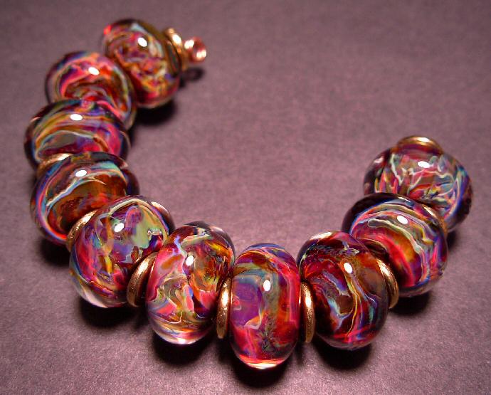 Fish Designs Handmade Borosilicate Lampwork Bead Sets Artisan Lampwork Focal Beads By