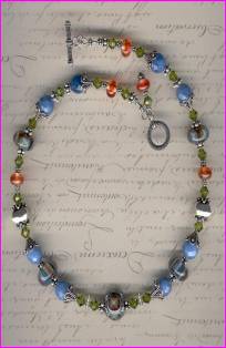 Lampwork by Karen Wilcox, necklace by Krista Tseu...Absolutely Stunning!
